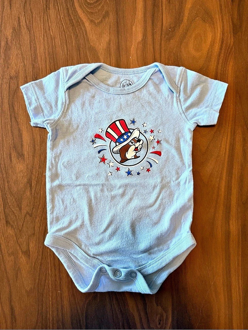 Buc-ee's Sweet Land of Liberty Patriotic Baby Bodysuit Onesie - 3 Months
